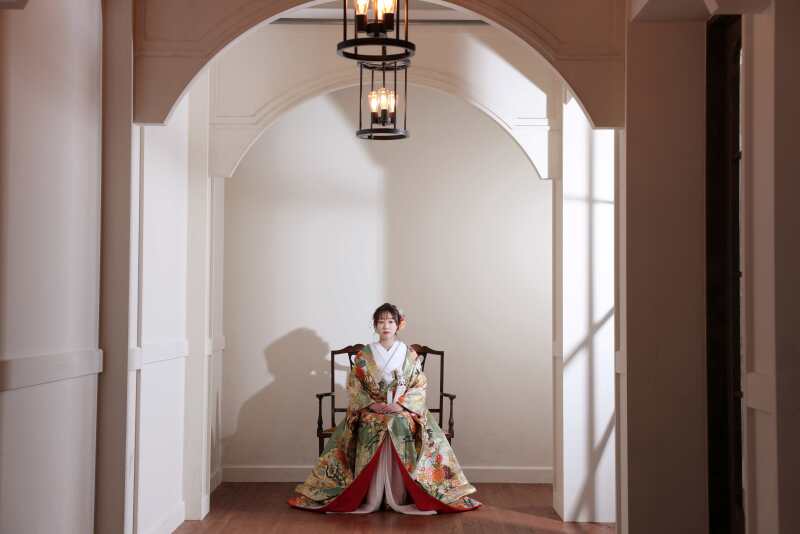 色打掛紹介♪〜上品で華やかなヒワグリーン【色04】〜