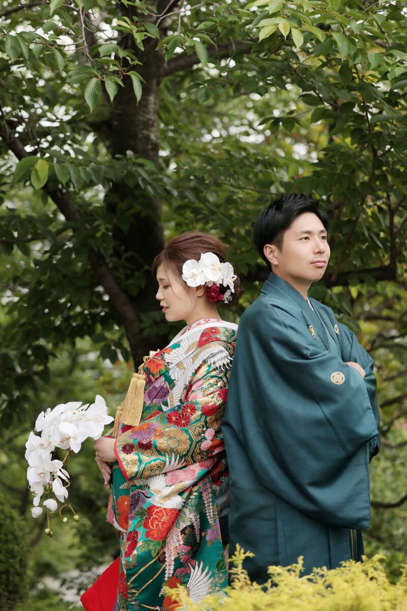 色打掛紹介♪〜上品で豪華!かっこいいグリーン【色393】〜