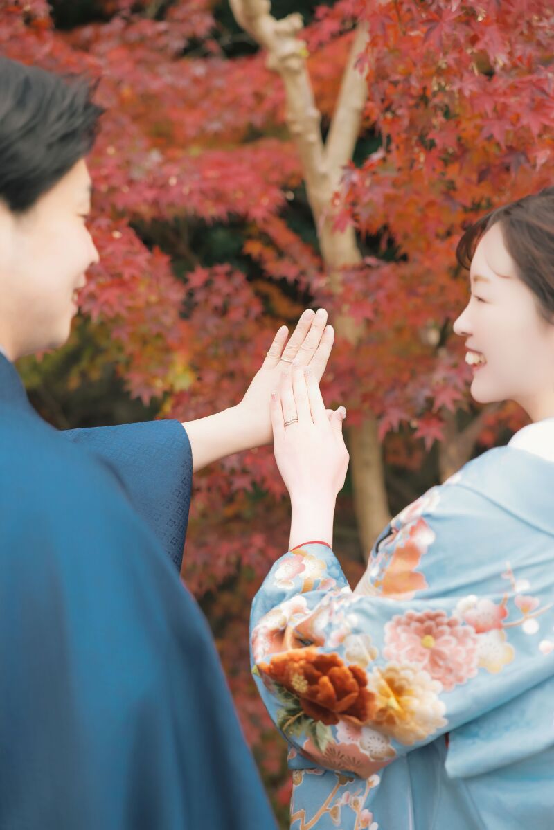 色打掛 紹介♡水色&times;桜 上品な色打掛