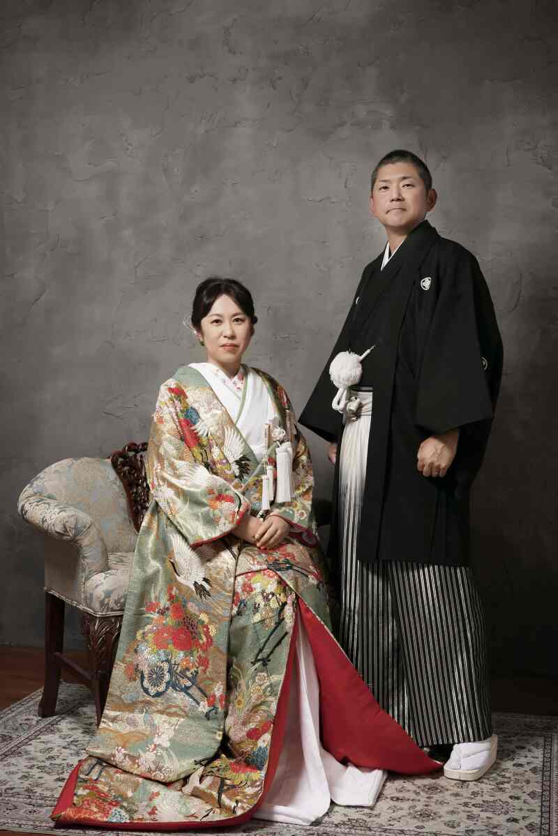 色打掛紹介♪〜上品で華やかなヒワグリーン【色04】〜