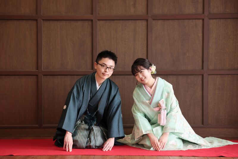 オーガンジー色打掛紹介♪〜優しい淡いグリーン【色グリーン】〜