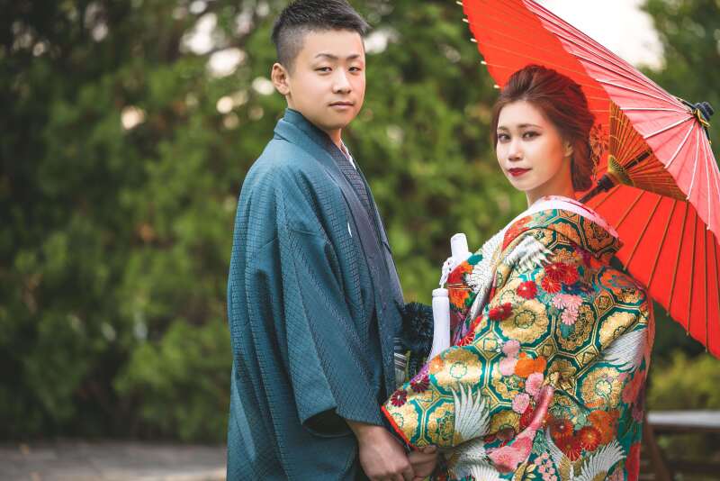 色打掛紹介♪〜上品で豪華!かっこいいグリーン【色393】〜