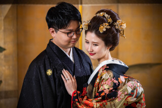 黒打掛でかっこよく撮影!