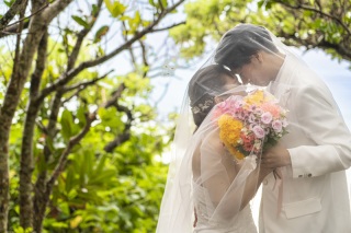 緑に囲まれたフォト