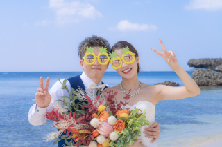 宮古島の雰囲気に良く似合うデザインブーケ