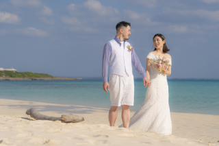 宮古島でのフォトウェディングに似合うドレス
