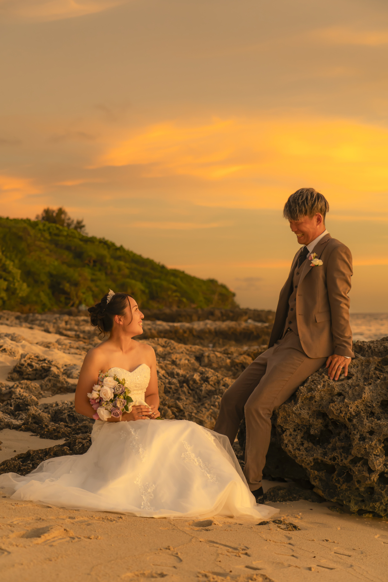 新郎新婦ペアで楽しむ♡10月の宮古島コーディネート例