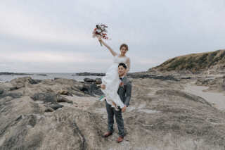 壮大な崖が一望できる海岸エリア