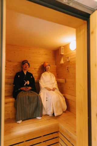  【StudioClori.】和装ロケーション　ととのう愛　サウナで前撮り？