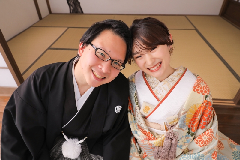 仲良く笑顔で