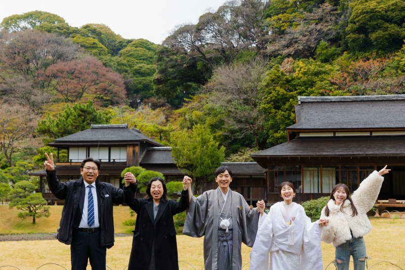 早春の三溪園、笑顔あふれる三渓園撮影