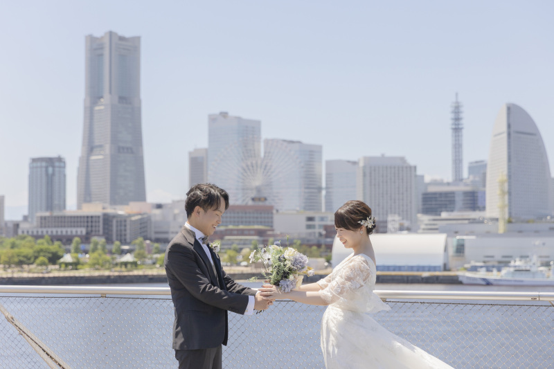 青空広がる横浜みなとみらいで叶える