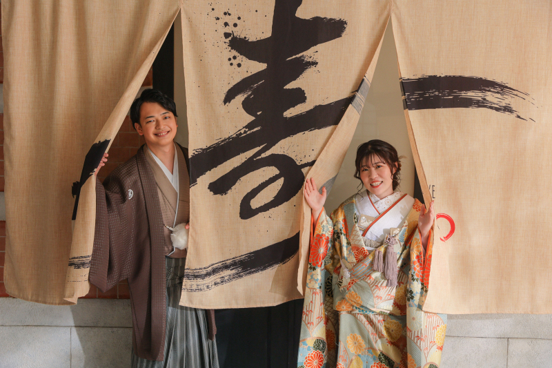 スタジオで和装・洋装撮影!