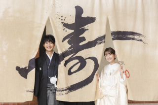 和装はスタジオ・洋装は思い入れのある大桟橋の組み合わせで