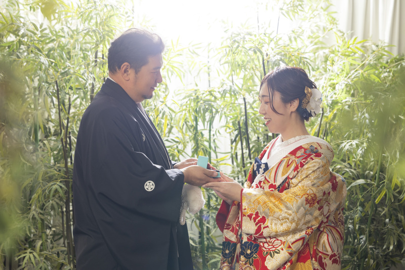みなとみらい店の屋内庭園スタジオの内で様々な背景を使って