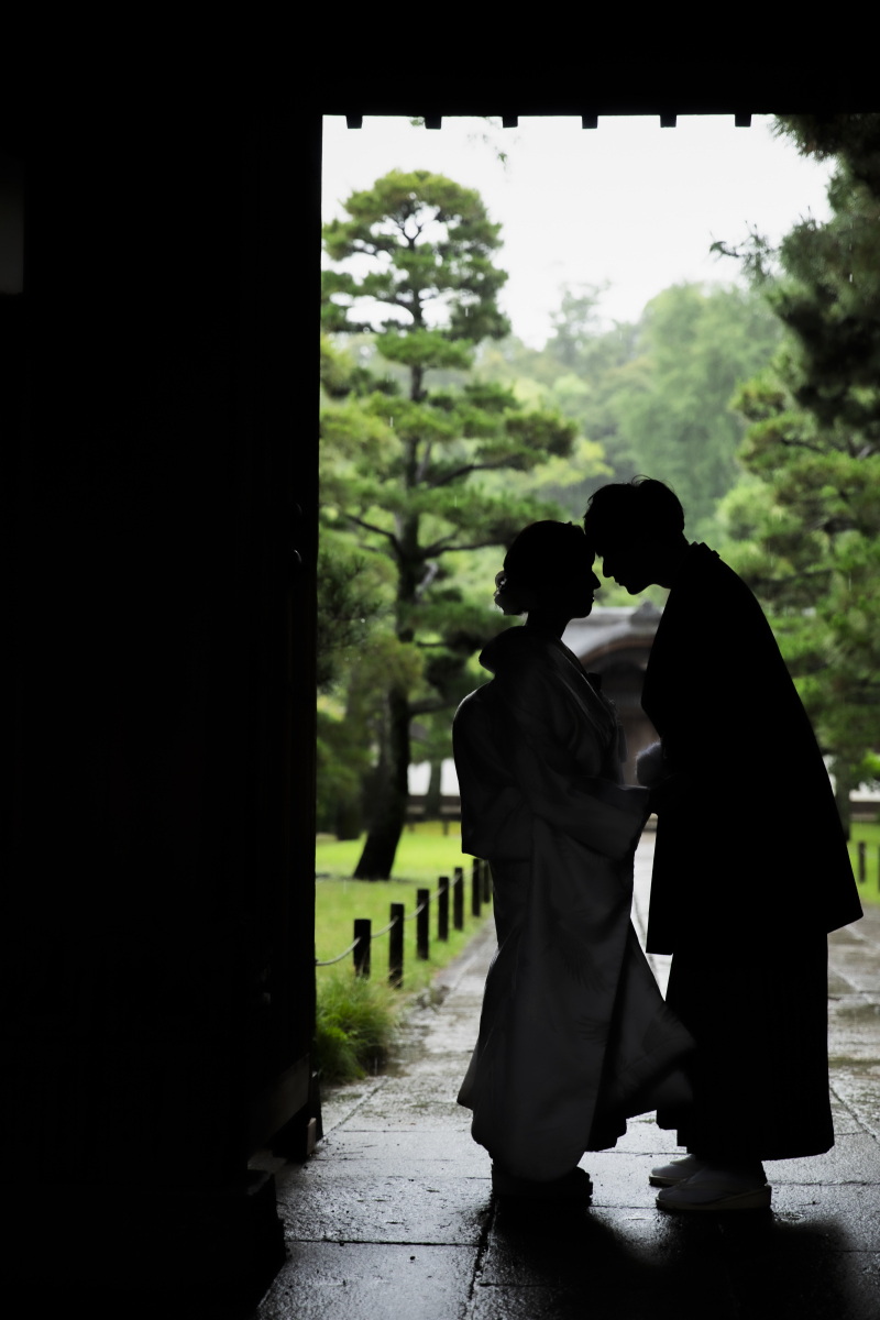 雨の三溪園