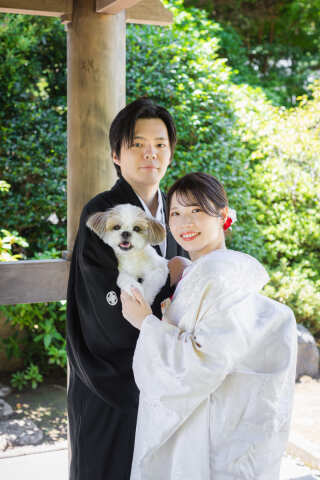 愛犬と一緒に撮るフォトウエディング♡