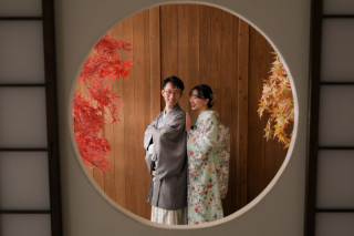 スタジオで和装と洋装!