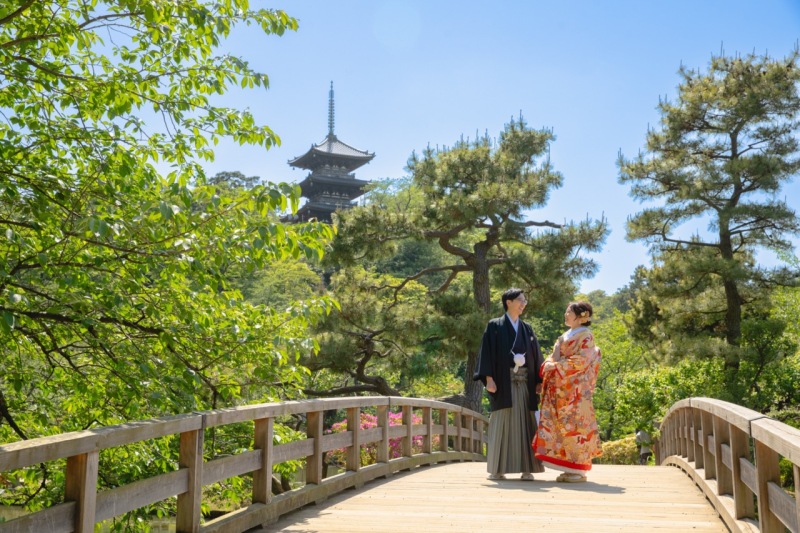 晴れの日の三溪園