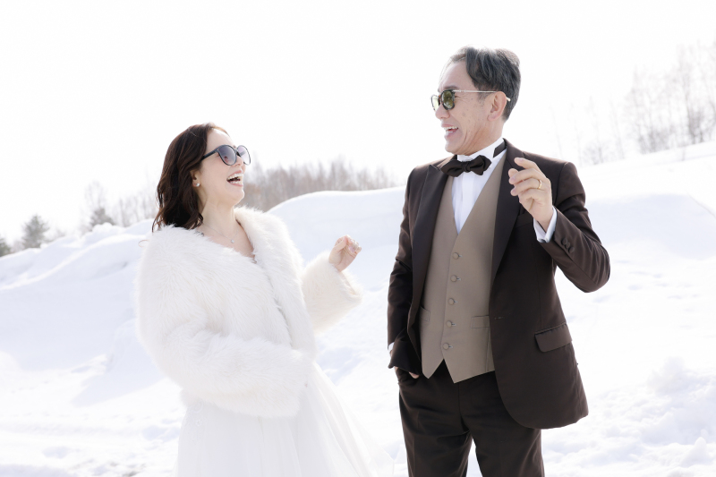 冬の北海道で撮るウェディングフォト