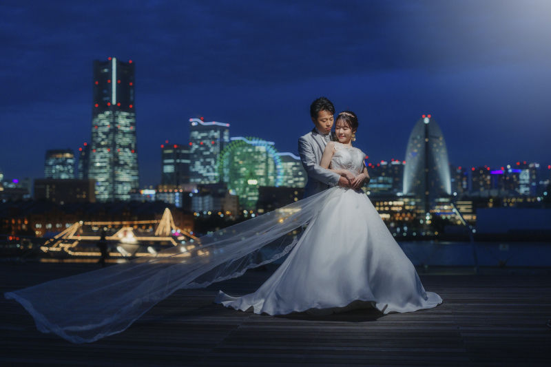 雪降るみなとみらい