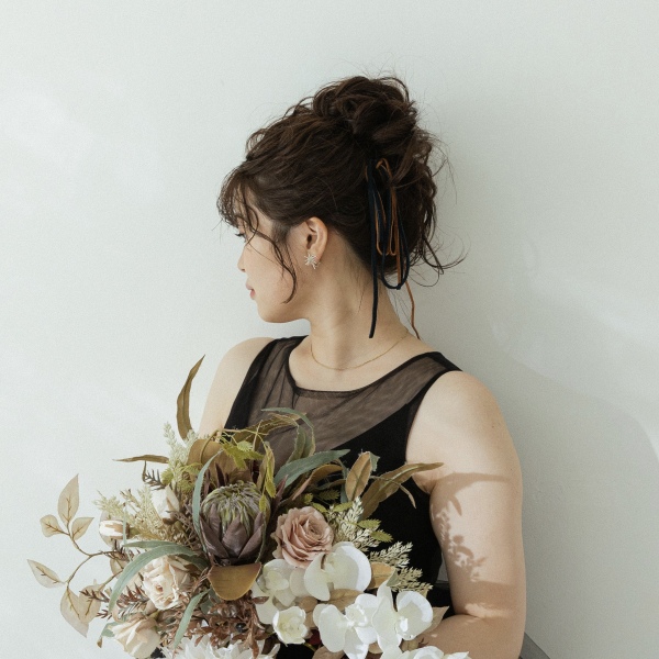 ロケーション撮影のヘアスタイル