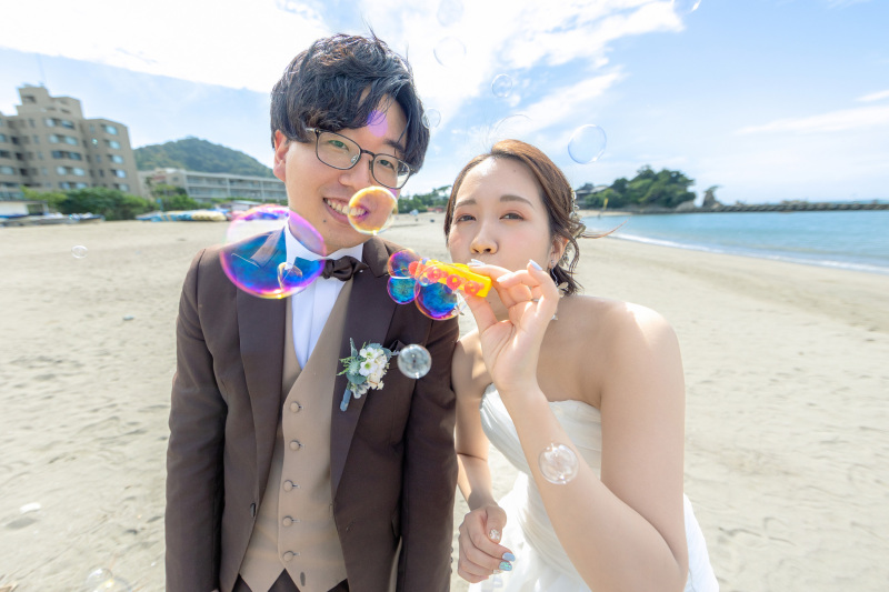 砂浜と岩場どちらも撮影させていただきました！