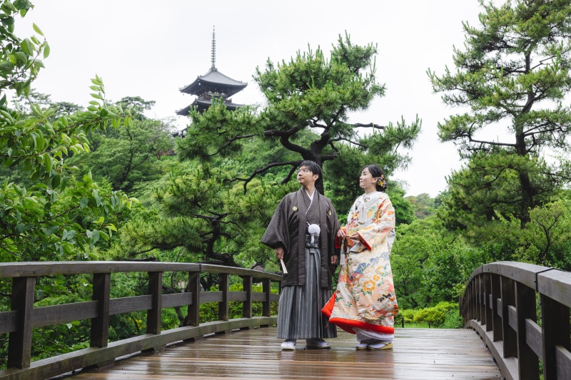梅雨の日の三溪園