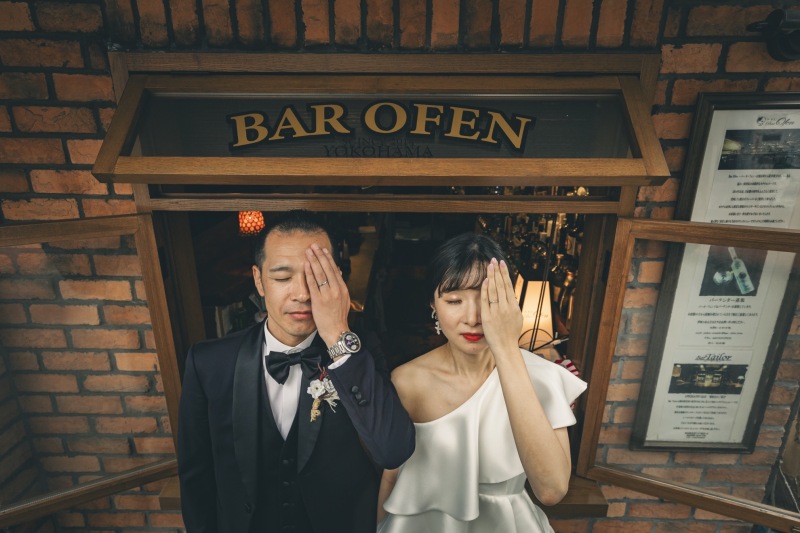行きつけのBarでふたりらしく撮影♪