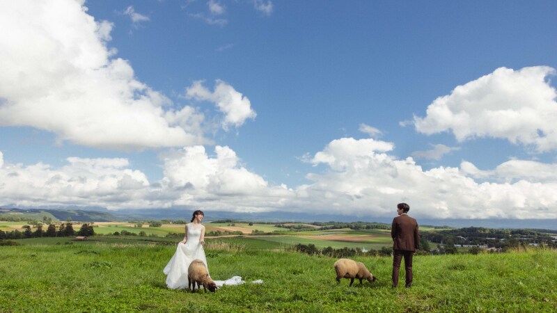 北海道をめぐるフォトウェディング