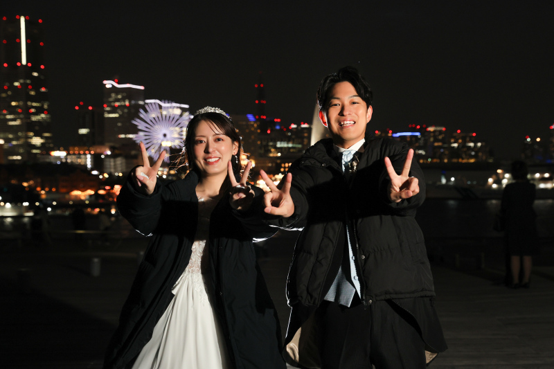 大さん橋ロケーション　夕景から夜景にかけて