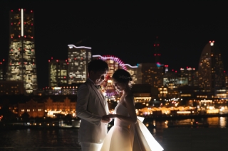 横浜らしいウエディングフォト【*大桟橋夜景ロケーション*】