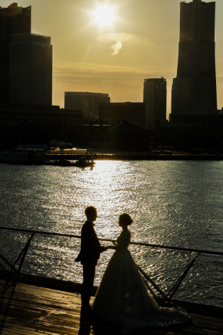 夕景〜夜景「大桟橋」