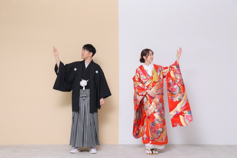 和装でプロポーズポーズ！？〜和装ハウススタジオ〜