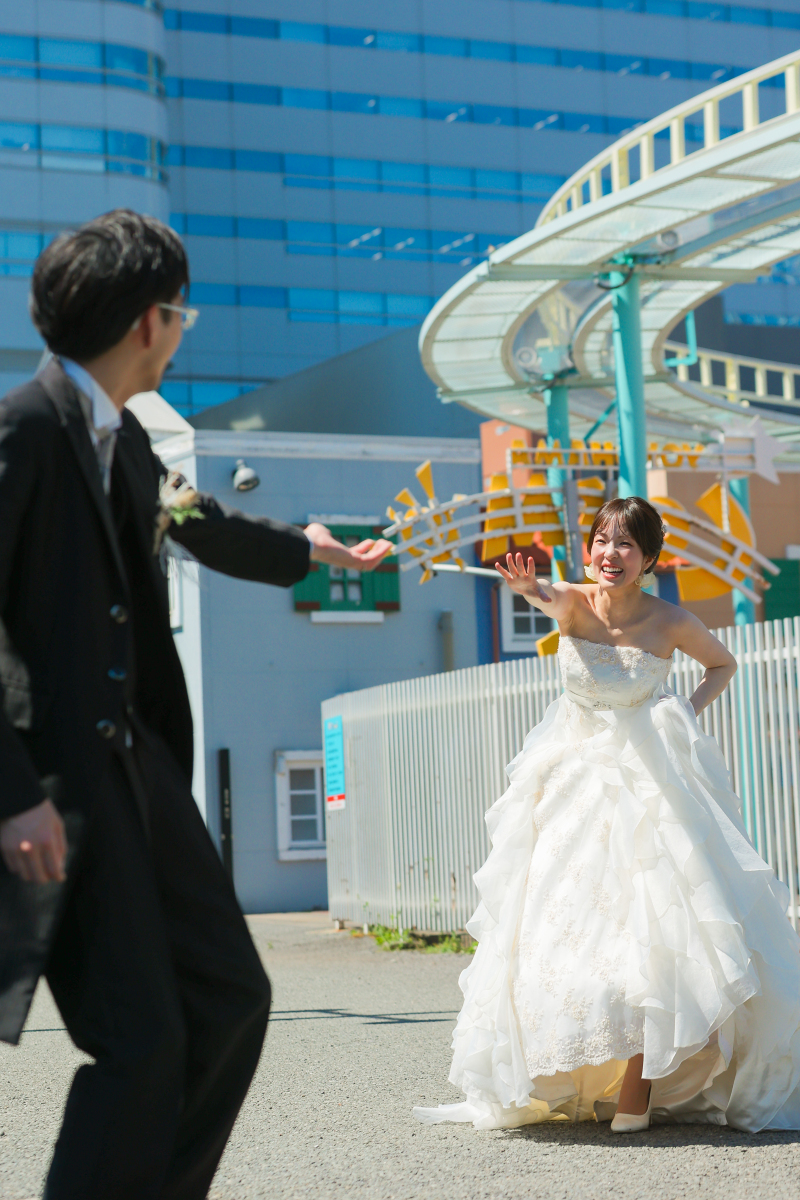 子どもと一緒に!青空と笑顔が弾ける、みなとみらいロケ photo by 谷澤明美