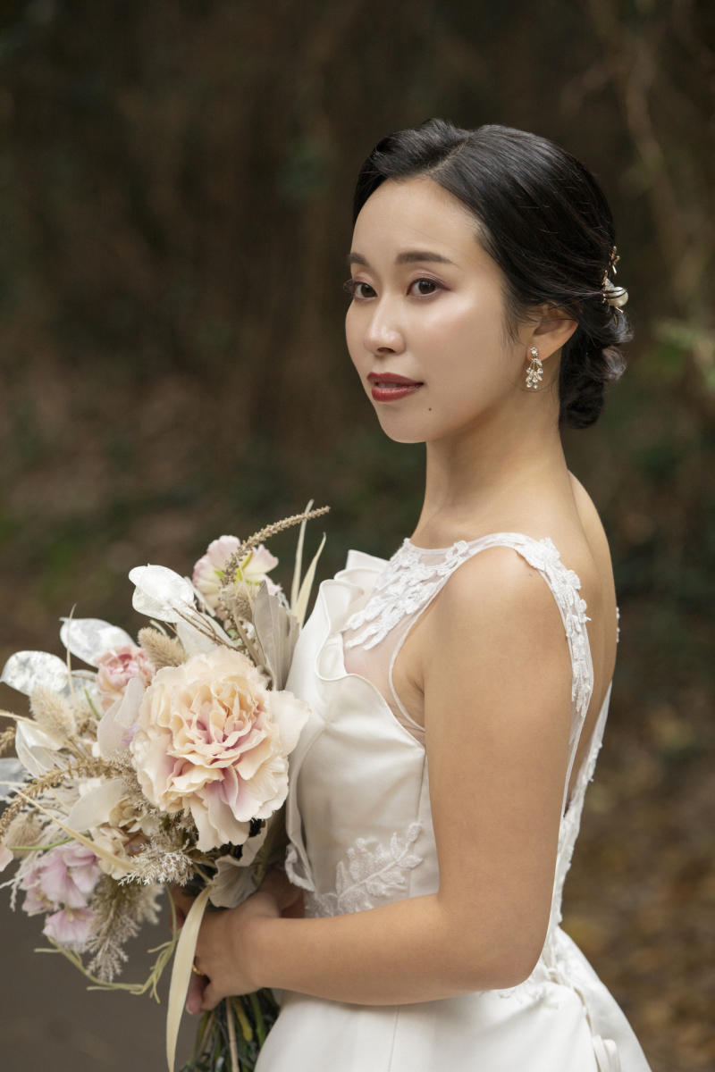 城ヶ島の夕日に溶け込むヘアメイク