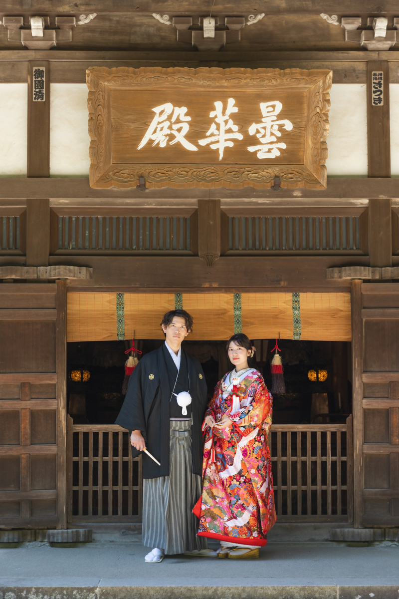 浄智寺でウエディングフォト【鎌倉寺社ロケーション】