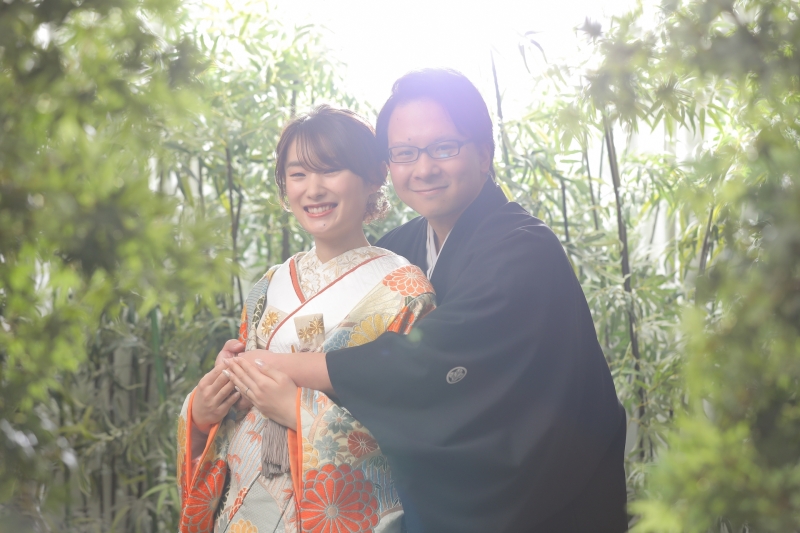 仲良く笑顔で