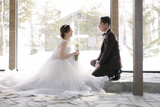 冬の北海道で撮るウェディングフォト