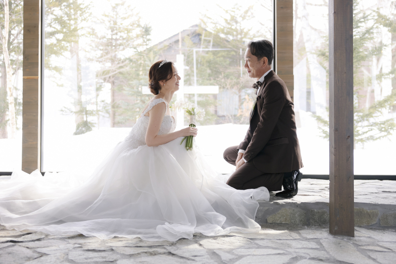 冬の北海道で撮るウェディングフォト