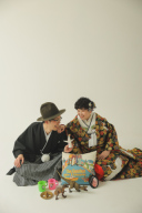 横浜駅前店スタジオ　和装でおしゃれに♪