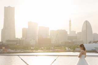 空の移り変わりを楽しむ【大桟橋夜景ロケーション】