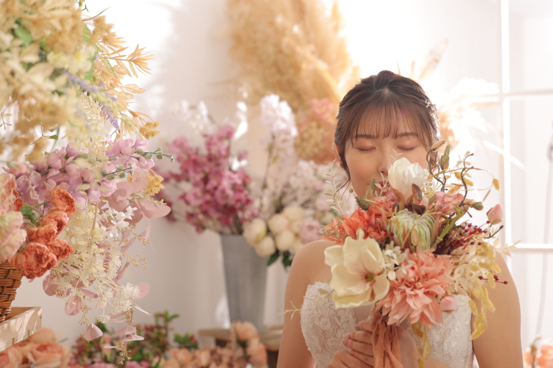 たくさんのお花に囲まれて