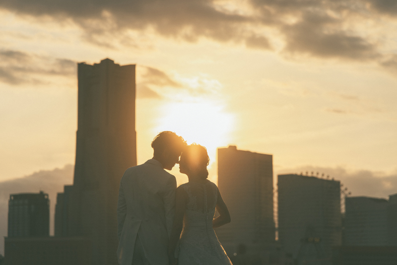 大桟橋の夕景
