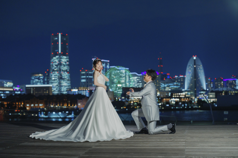 雪降るみなとみらい