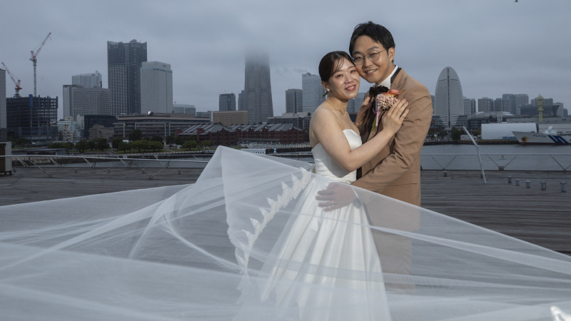 白ドレスで大桟橋ロケーション!