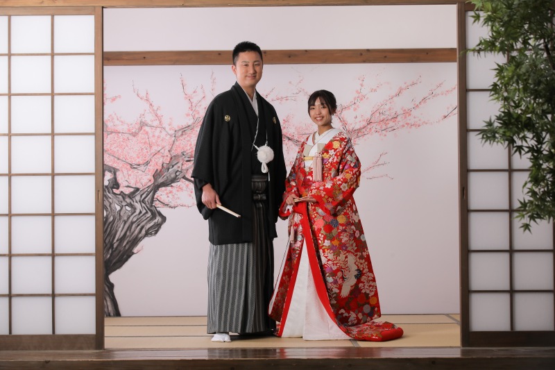 本格的なお茶室でのお写真もスタジオで！
