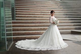 梅雨ならでは。雨の大桟橋