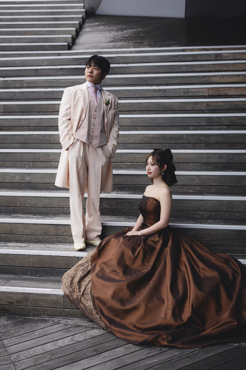 おしゃれなタキシード＆ドレスで大さん橋撮影！
