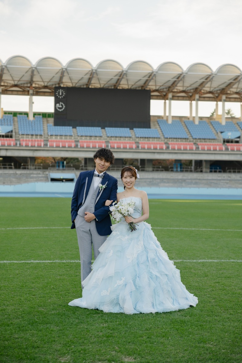 スタジアムロケーションでウェディングフォト!